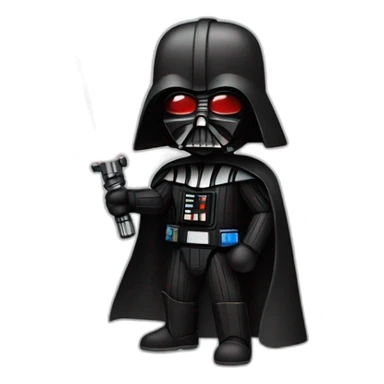 Dark Vador with one red laser saber in left hand sticker