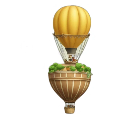 Montgolfière heureuse sticker