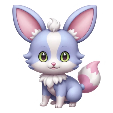  Fey Toony Espurr-Minccino-Skitty-Sprigatito-fusion-hybrid sticker