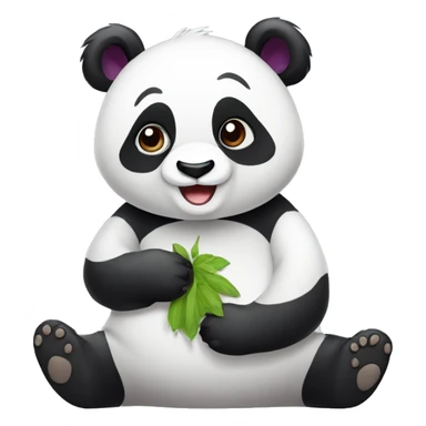 cute panda with Blackberry sticker