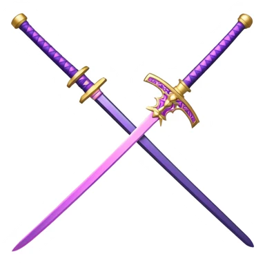 glitter purple and pink katana sticker