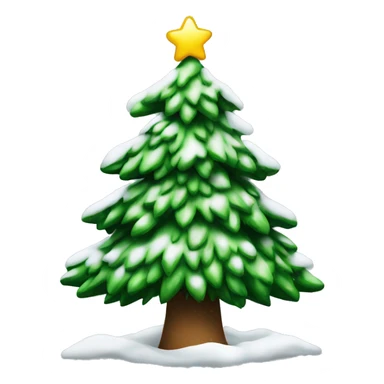 Christmas tree with snow on it sticker