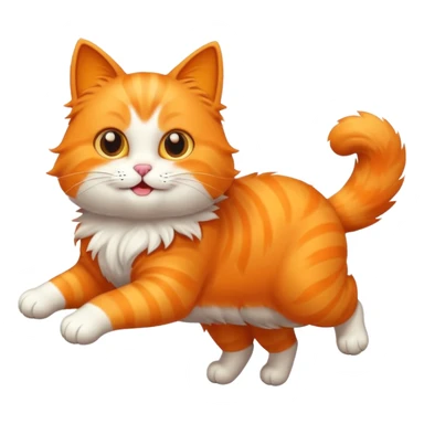 Flying cat sticker