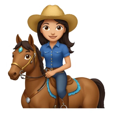 Latina girl riding horse  sticker