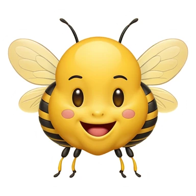 A emoji face farting a bee sticker