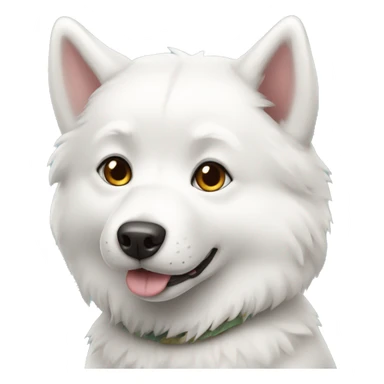 White little husky dog sticker