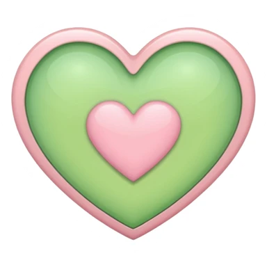 A half light green half light pink heart sticker