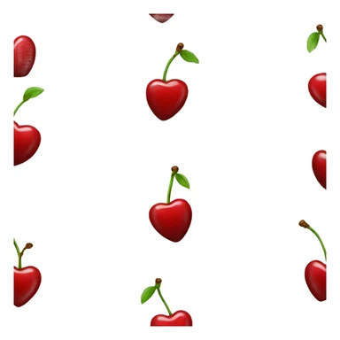 Heart shaped cherries sticker