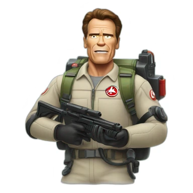 arnold schwarzenegger ghostbuster sticker