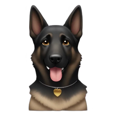 Black german shepherd playing euchre sticker