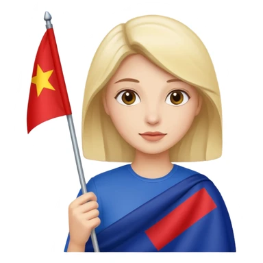 Flag holder woman sticker