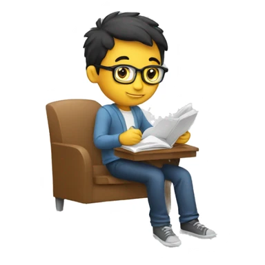 Economics student studying for an exam sticker