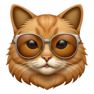 Cat wearing sunglasses sticker
