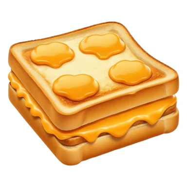 a toastie with melted cheese on the rim and an orange hat sticker