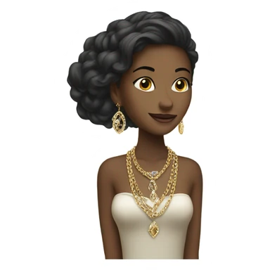 girl with jewelry by window sticker