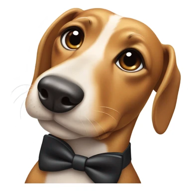 Weiner dog wearing a tuxedo  sticker