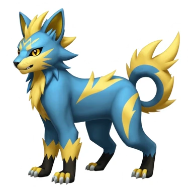 Zeraora-Manectric-Luxray-Bobcat-Fakémon-fusion-animal-creature, full body  sticker