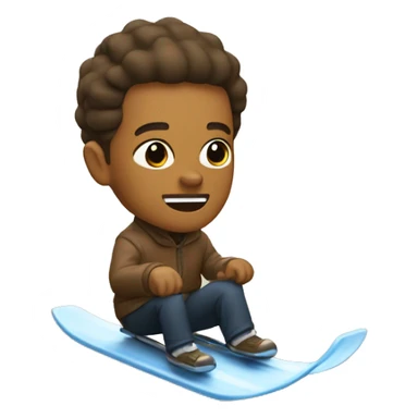 Ninho avec une luge en forme de têe  sticker