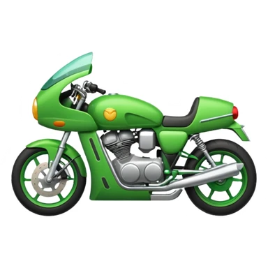 fait moi un emojie en moto vert sticker