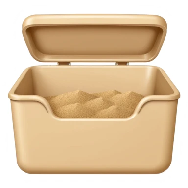 cat litter box with sand sticker