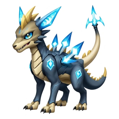 Manectric-Luxray-Cubone-Marowak-Draco-Fakémon-hybrid-creature (full body), 4 legs sticker