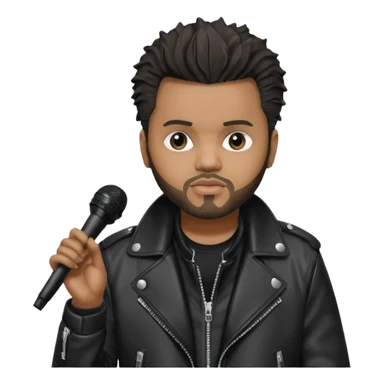 The weeknd holding microphone sticker