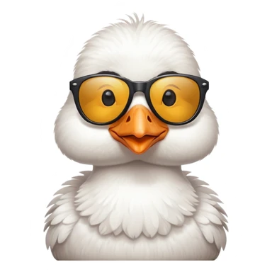 Cute goose with sunglasses on sticker