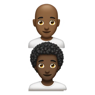  gay men black guys couple One bald One with curly hair.  sticker