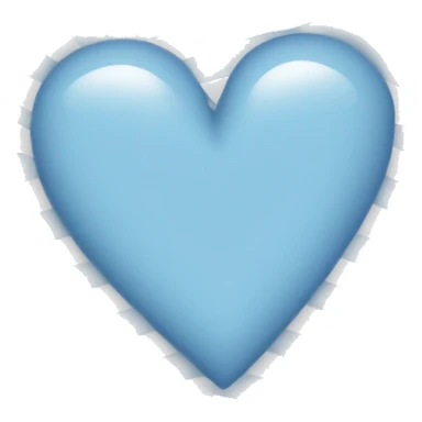 Heart light blue and white stripes sticker