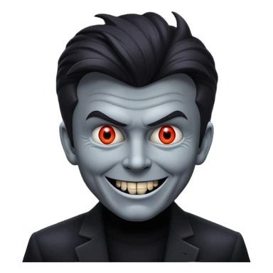Rick Astley but he is gray as hell, the background is pitch black, he blends in with the pitch black background very well,he looks like he’s hiding in the shadows, not many people can see his face without a bright light, but he has a demonic devious evil killer smile, and he may even be a killer sticker