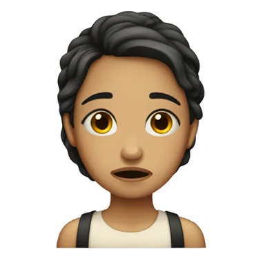 Spanish girl that is sad and crying sticker