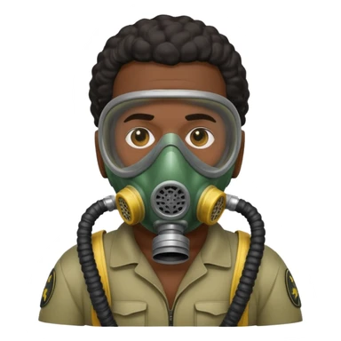 pablo escobar wearing a gas mask sticker