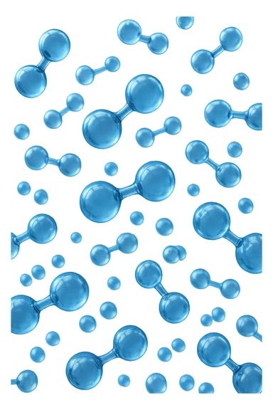 molecole di ossigeno che volano realistiche tante sticker