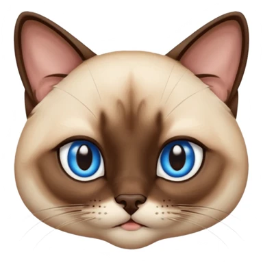 
Siamese cat face long hair sticker