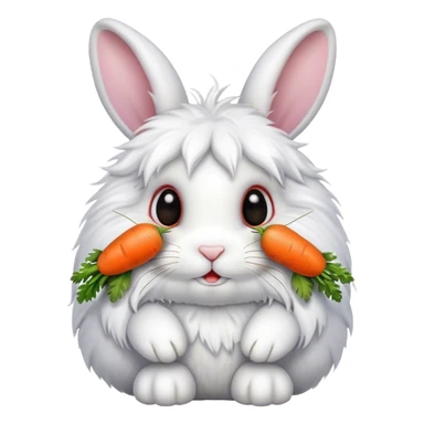 a bunny with carrots sticker