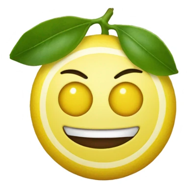 Smiley face with lemons on the eyes sticker