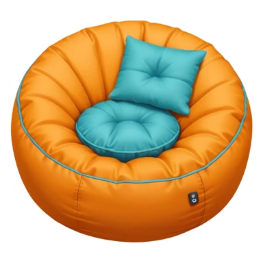 bean bag chair topdown simple sticker