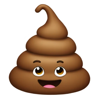 Poop wearing poop hat  sticker