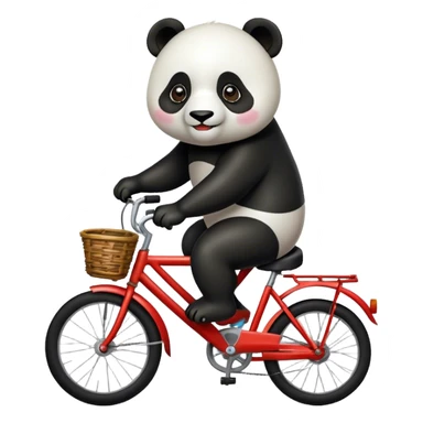Panda on a bike  sticker