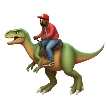 Kanye west riding dinosaur sticker