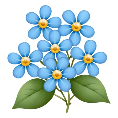 light blue Forget-me-nots sticker