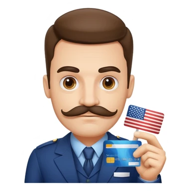 stefan cel mare credit card with us flagwith mustache sticker