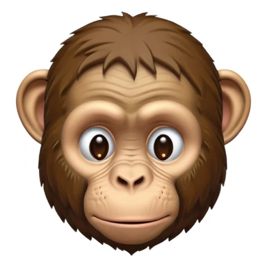 chimp with head down sticker
