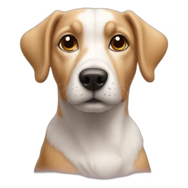 Chien sur un chat sticker