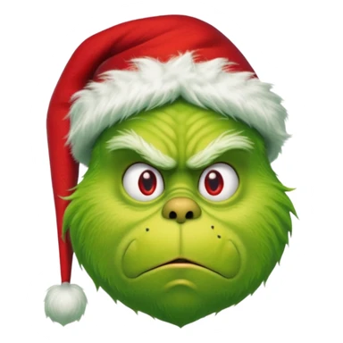 grinch with christmas hat sticker