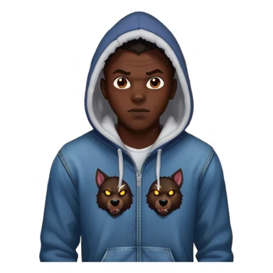 KSI at a barn in the middle of the night and a werewolf is behind him￼ sticker