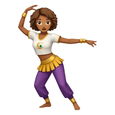 Mulher dançando capoeira com roupa de capoeira  sticker