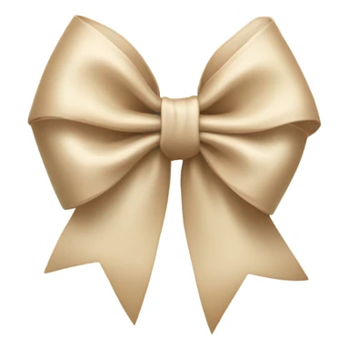 Vanilla beige bow sticker