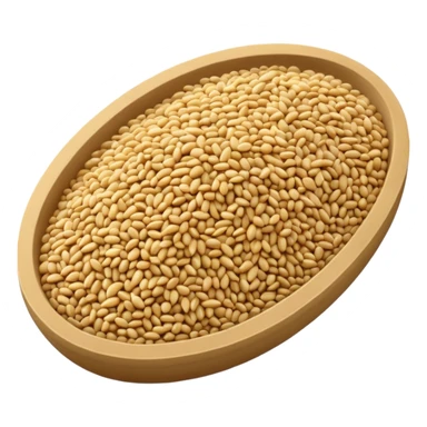 a bunch of sesame seeds, without a bowl sticker