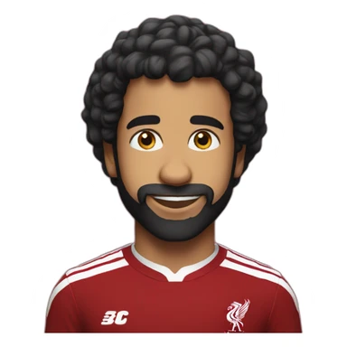 Salah in a Liverpool shirt sticker